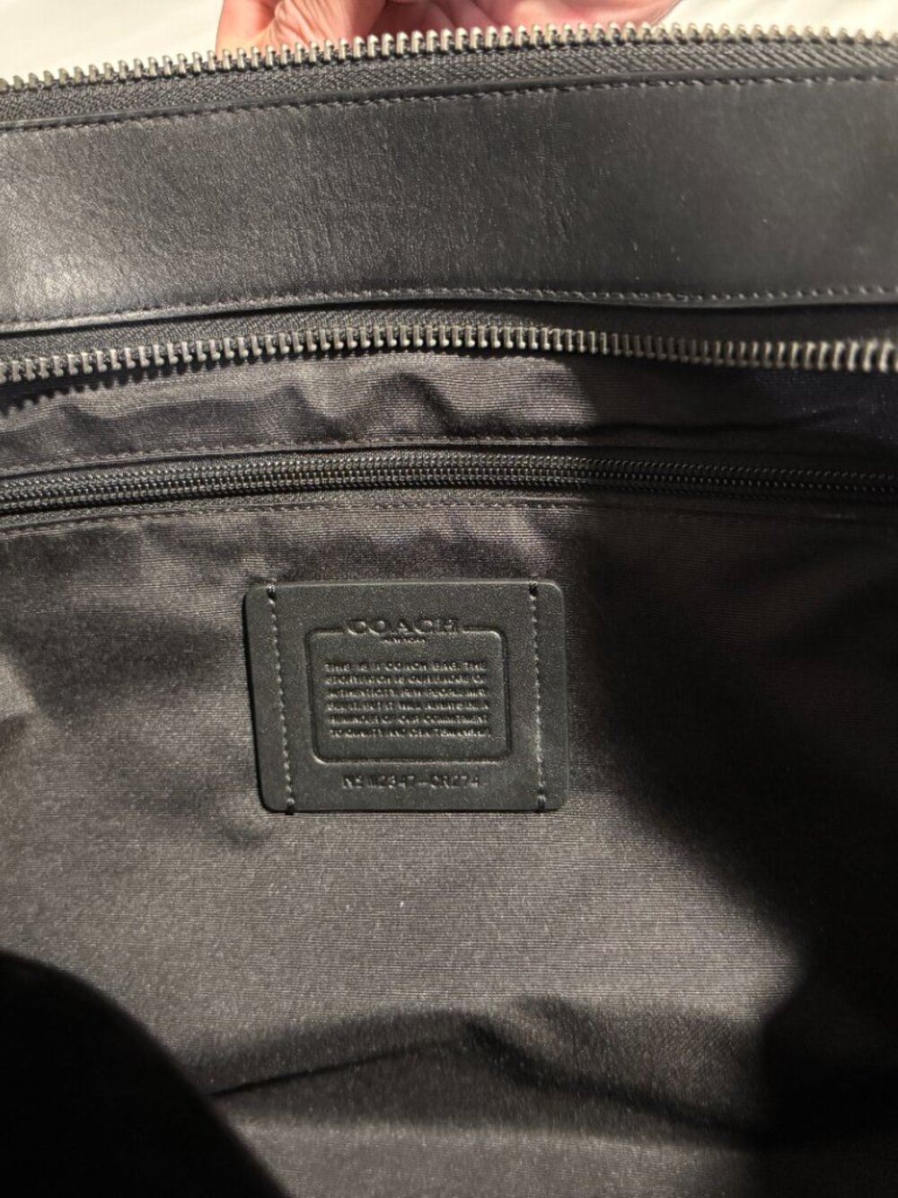 Coach Ethan Brief Charcoal Signature Canvas Briefcase Laptop Bag for 15" Laptop - Picture 6 of 6